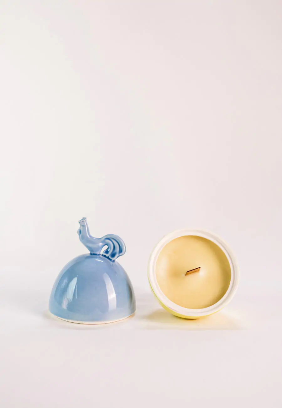 Свічка жовто-блакитна Art Hall Ceramics